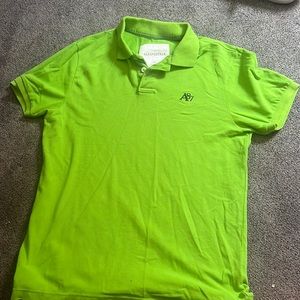 Aeropostale green polo t-shirt with blue logo.